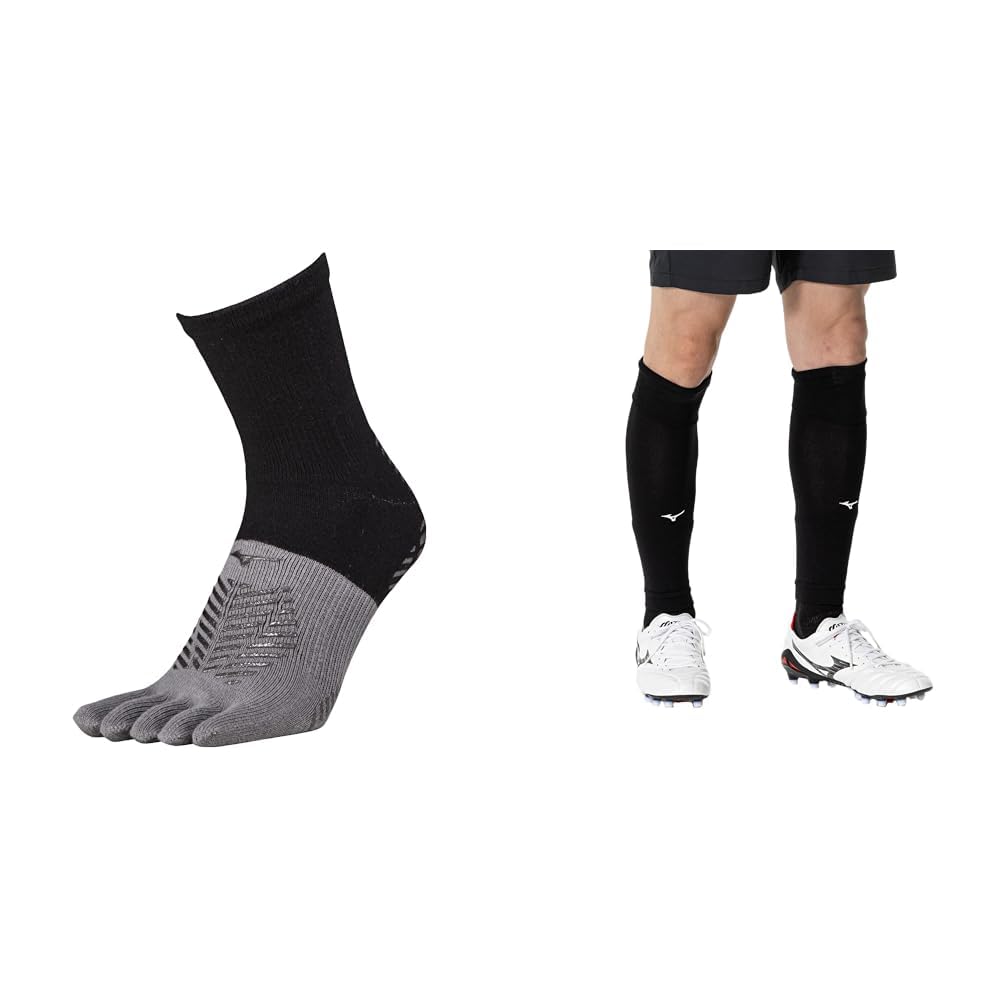 Mizuno Zero Glide P2MX2510 Short Socks, Soccer Wear, Toe Socks with Grips