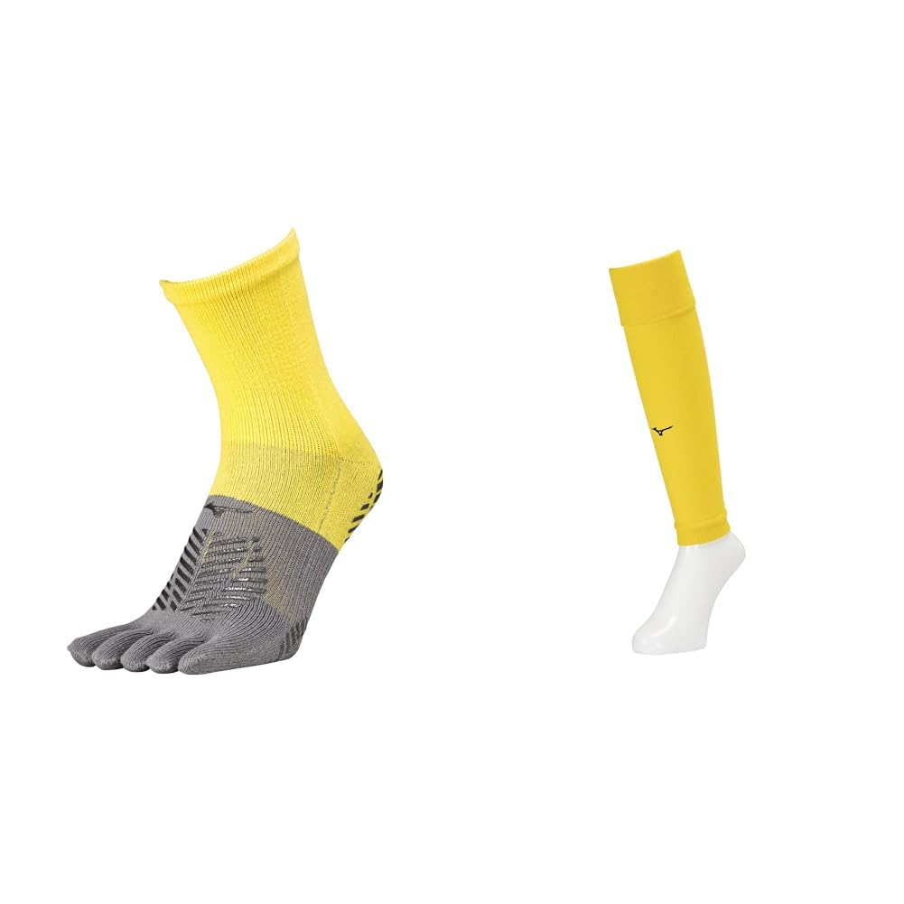 Mizuno Zero Glide P2MX2510 Short Socks, Soccer Wear, Toe Socks with Grips