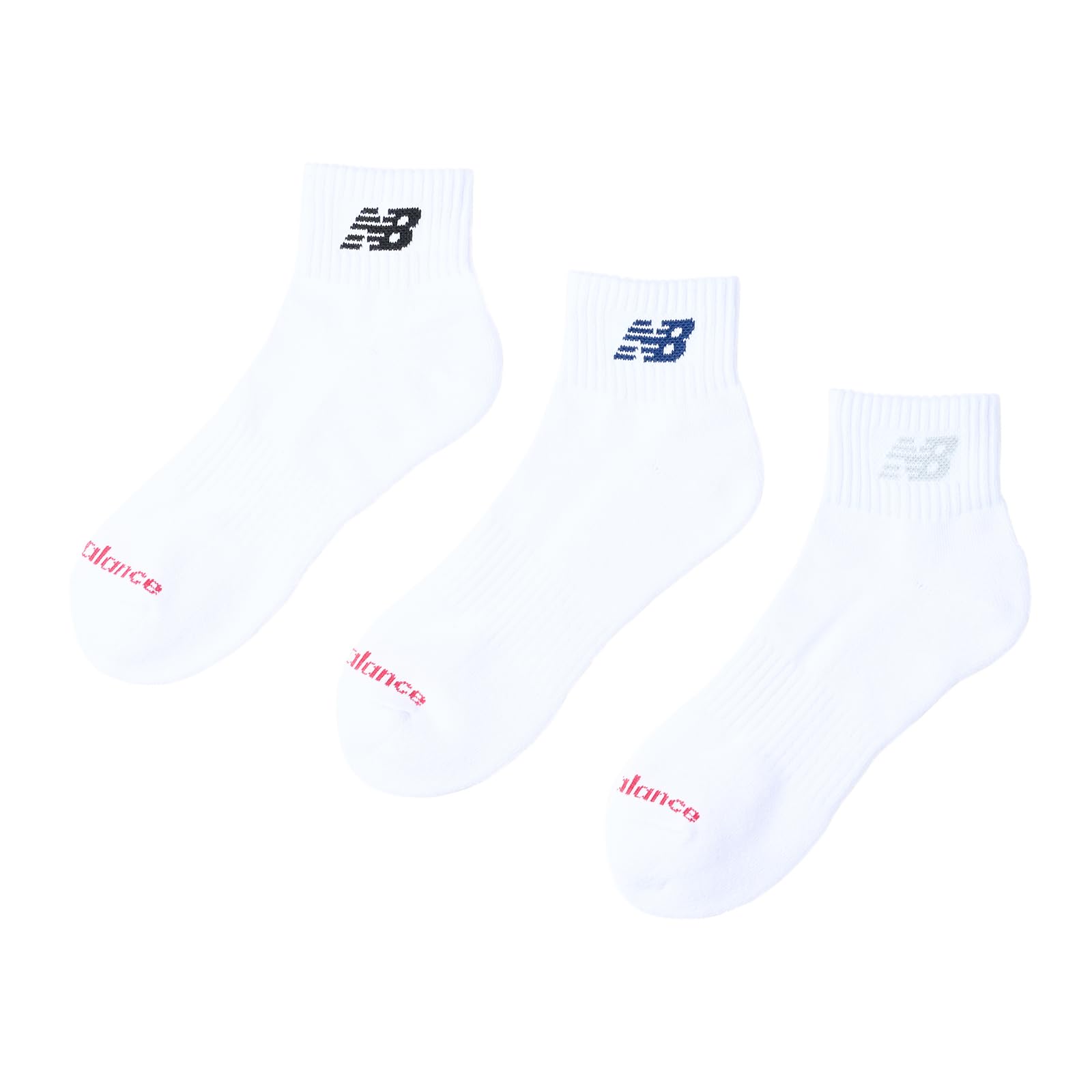 New Balance Men's Mid-Length 3-Piece Socks (LAS55637) - 3 Socks (3 Pairs, 3 Pack)