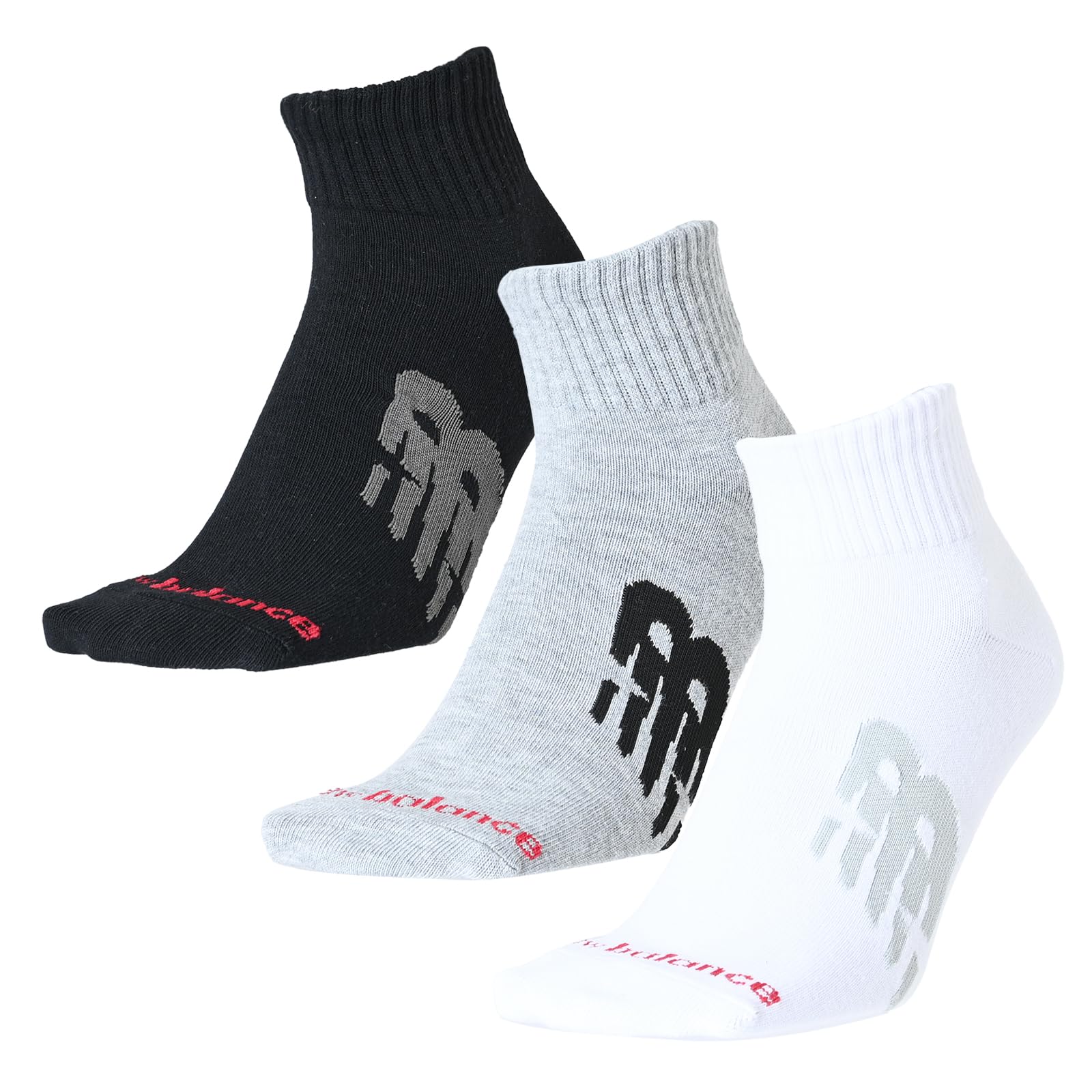 New Balance Men's Mid-Length 3-Piece Socks (LAS55637) - 3 Socks (3 Pairs, 3 Pack)