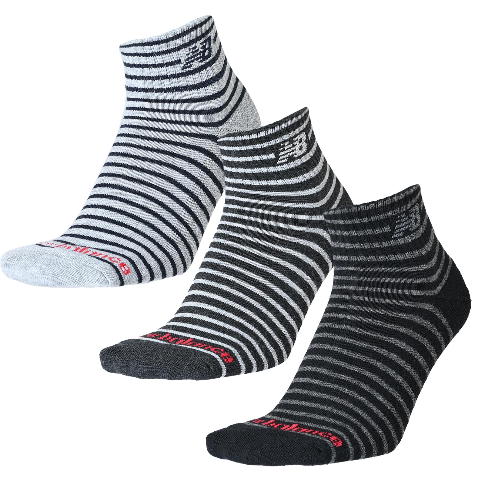 New Balance Men's Mid-Length 3-Piece Socks (LAS55637) - 3 Socks (3 Pairs, 3 Pack)